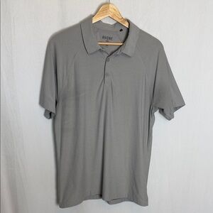 Rhone Men's Performance Light Gray Polo Shirt Size M Casual Office Short Sleeve
